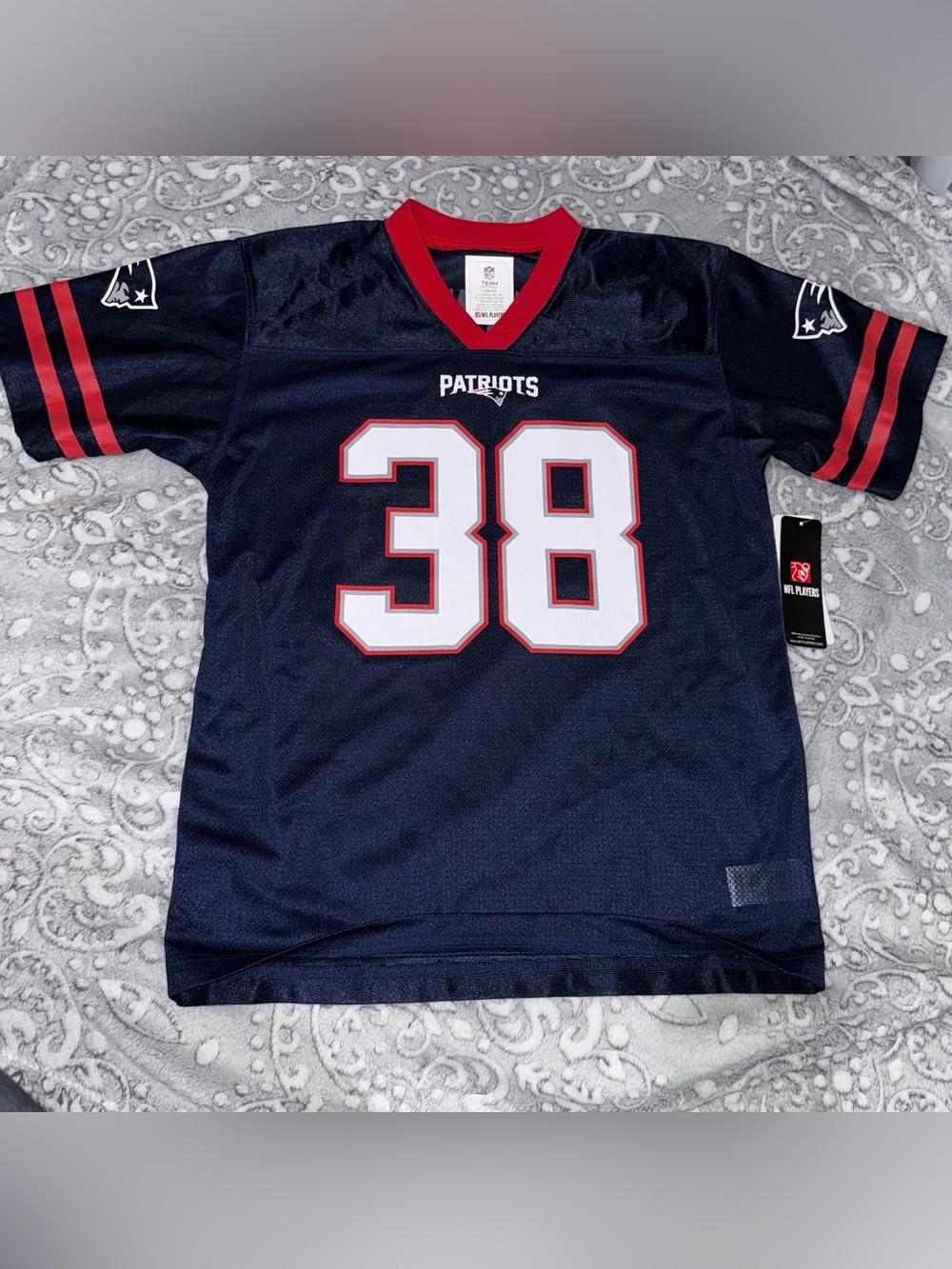 🏈 New England Patriots #38 Rhamondre Stevenson Youth Jersey – NWT